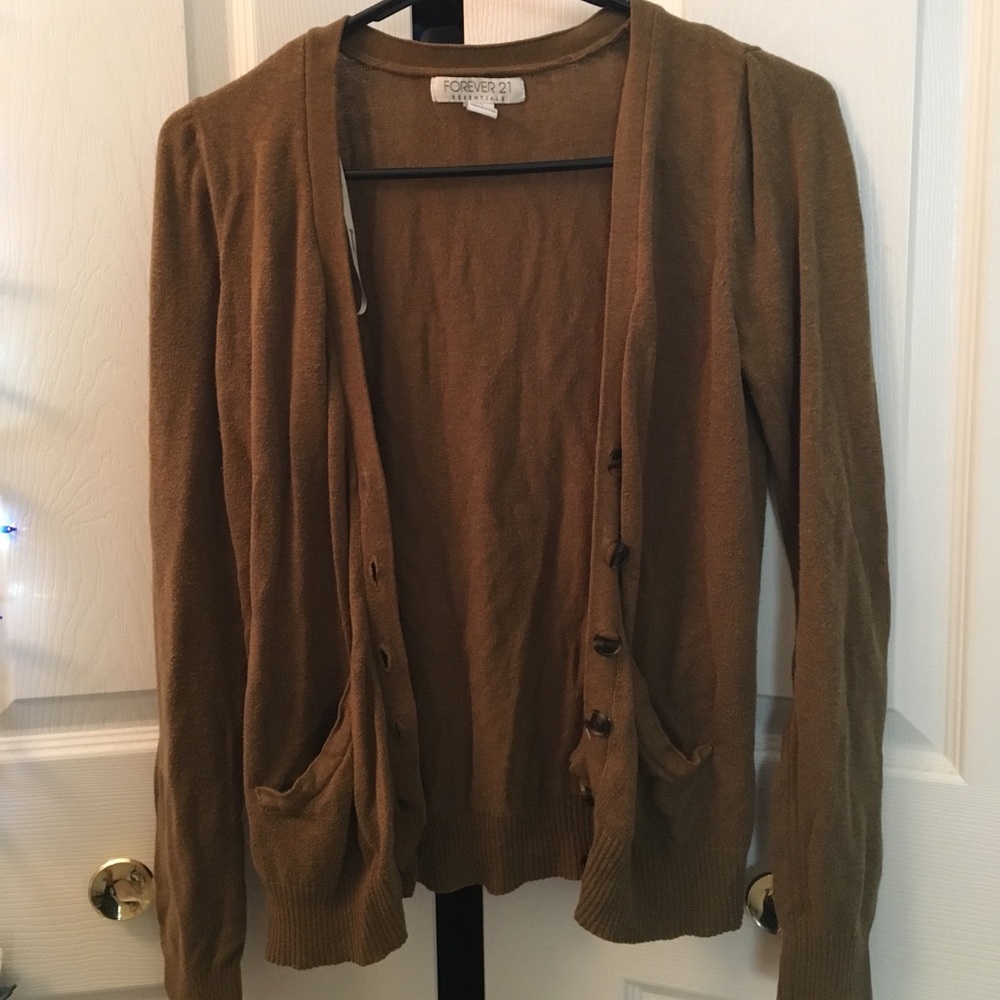 Olive green cardigan